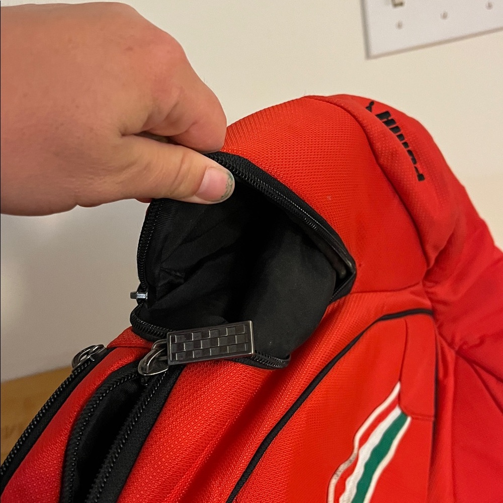 Ferrari Puma Red and Black Backpack with Logo - Picture 6 of 8